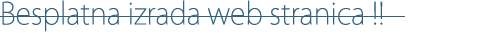 Besplatna izrada web stranica