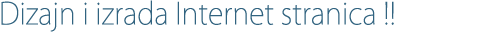 Dizajn i izrada Internet stranica