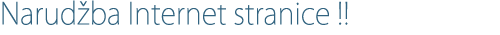 Narud�ba Internet stranice