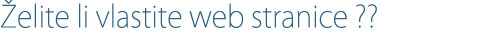 �elite li vlastite web stranice?